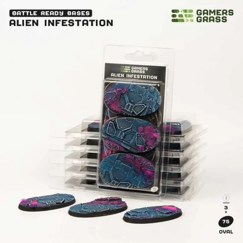 Alien Infestation Bases Oval 75mm (x3)