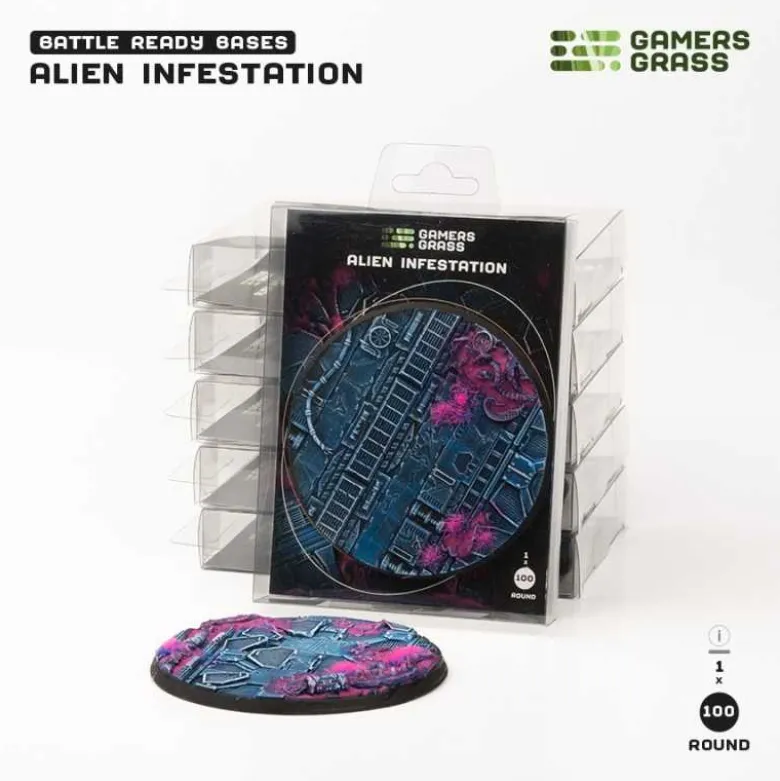 Alien Infestation Bases Round 100mm (x1)