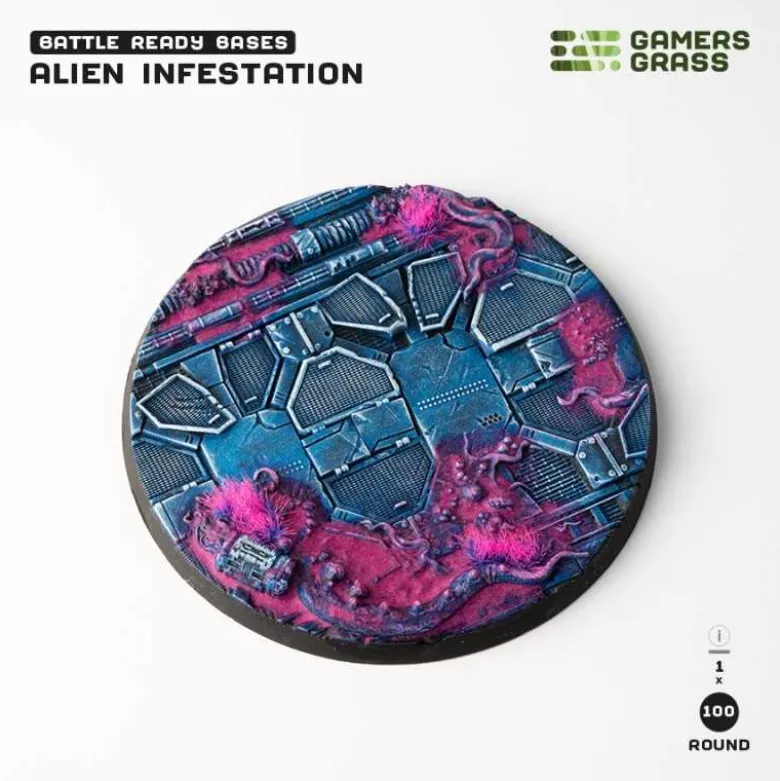 Alien Infestation Bases Round 100mm (x1)