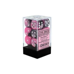 Black-Pink w/white 16mm (12)