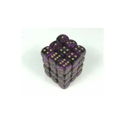 Black-Purple with Gold 12 mm (36)