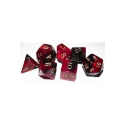 Black-Red with Gold Set (7)