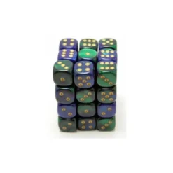 Blue-Green with Gold 12 mm (36)