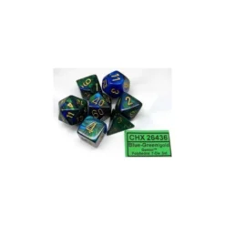 Blue-Green with Gold Set (7)