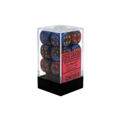 Blue-Red w/gold 16mm (12)