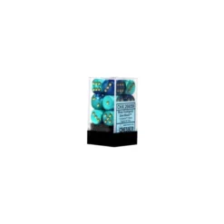 Blue-Teal w/gold 16mm (12)