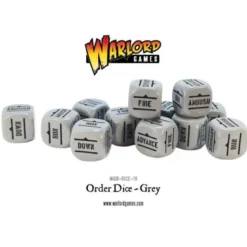 Bolt Action Orders Dice - Grey (12)