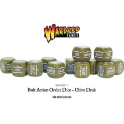 Bolt Action Orders Dice - Olive Drab (12)