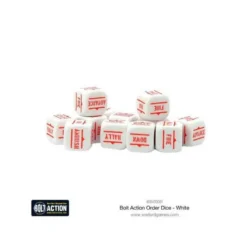 Bolt Action Orders Dice - White (12)
