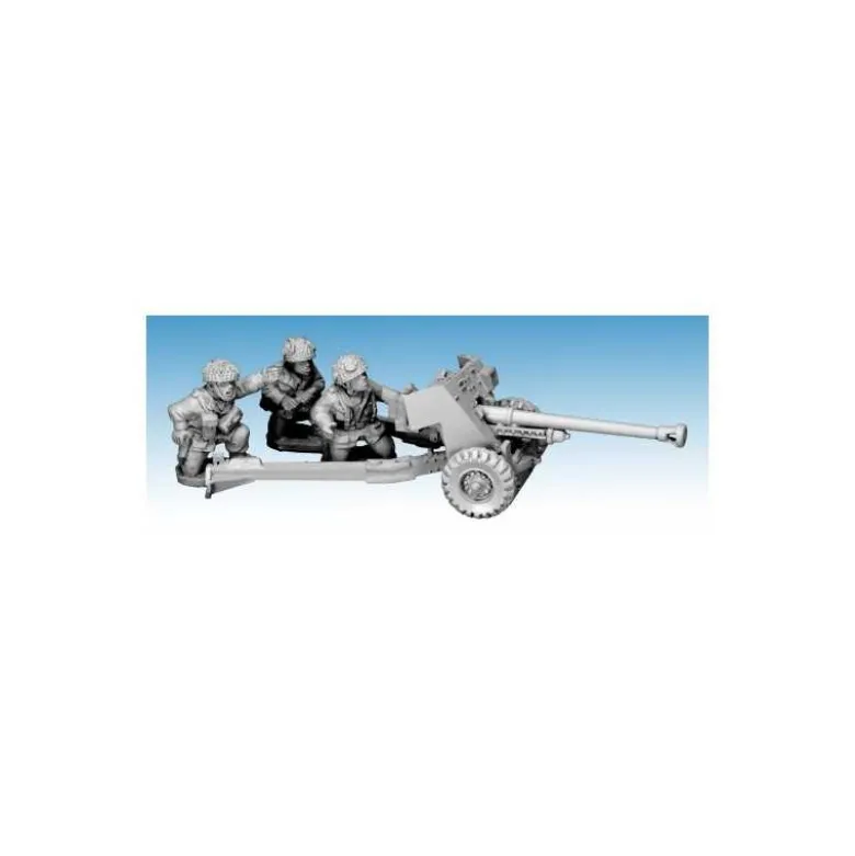 British Paratrooper 6-pdr Gun & 3 Crew