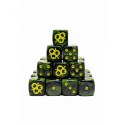 Caja de 24 Dados Personalizados de 16mm Para Ejércitos Guardia de la Muerte