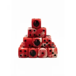 Caja de 24 Dados Personalizados de 16mm Para Ejércitos Caballeros Imperiales