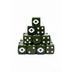 Caja de 24 Dados Personalizados de 16mm Para Ejércitos Americanos