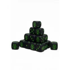 Caja de 24 Dados Personalizados de 16mm Para Ejércitos Necrones