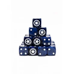 Caja de 24 Dados Personalizados de 16mm Para Ejércitos Aliados
