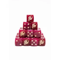 Caja de 24 Dados Personalizados de 16mm Para Ejércitos Slaanesh