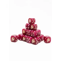 Caja de 24 Dados Personalizados de 16mm Para Ejércitos Slaanesh