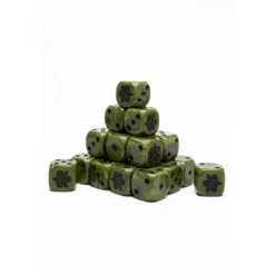 Caja de 24 Dados Personalizados de 16mm Para Ejércitos Nurgle
