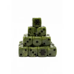 Caja de 24 Dados Personalizados de 16mm Para Ejércitos Nurgle