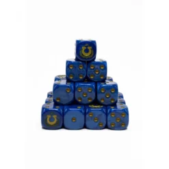 Caja de 24 Dados Personalizados de 16mm Para Ejércitos Ultramarines