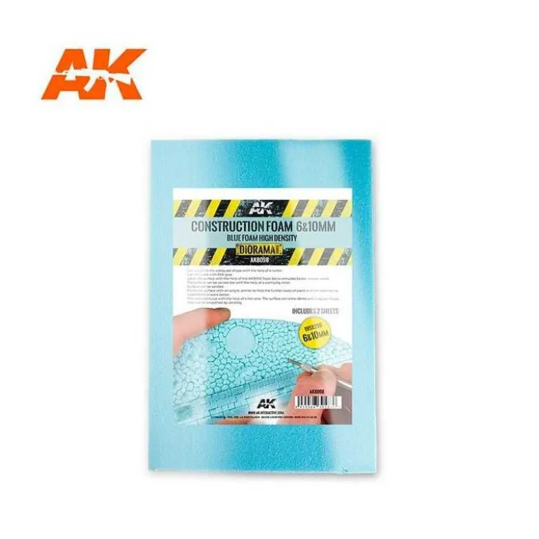 Construction Foam 6&10mm - Blue Foam 195mm X 295mm (2 Sheets)