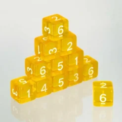 Dados Acrílicos Amarillo Transparente