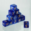 Dados Acrílicos Azul Glitter