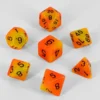 Dados Acrílicos D&D Fosforescentes Naranja Y Amarillo