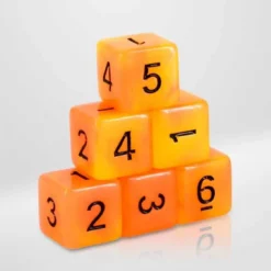 Dados Acrílicos Fosforescentes Naranja
