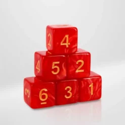 Dados Acrílicos Marmol Rojo