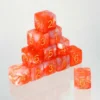 Dados Acrílicos Mármol Rosa Y Naranja