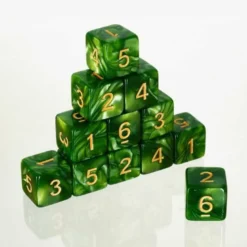 Dados Acrílicos Mármol Verde Militar