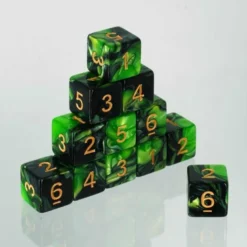 Dados Acrílicos Mármol Verde Y Negro