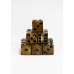15 Dados de 16mm Cobre y Negro