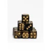 15 Dados de 16mm Dorado Negro