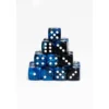 24 Dados de 12mm Marmoleados Azul Negro