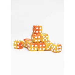 15 Dados de 16mm Naranja y Amarillo