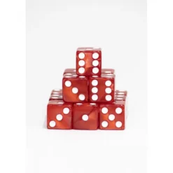 15 Dados de 16mm Rojo Gris