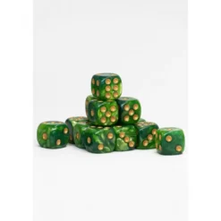 15 Dados de 16mm Verde