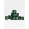 15 Dados de 16mm Verde Dorado