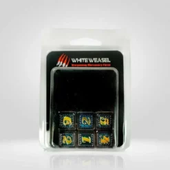 Dados Metal Azules Negro