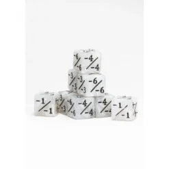 9 Dados +/- 16mm Blanco Perla