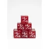 9 Dados +/- 16mm Rojo Perla
