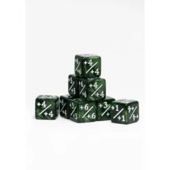 9 Dados +/- 16mm Verde Perla
