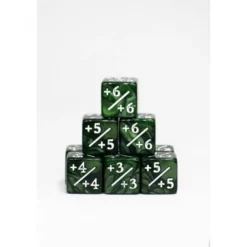 9 Dados +/- 16mm Verde Perla