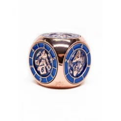 D&D 6 Caras Cubo Spinner Fidget Metal Cobre Azul