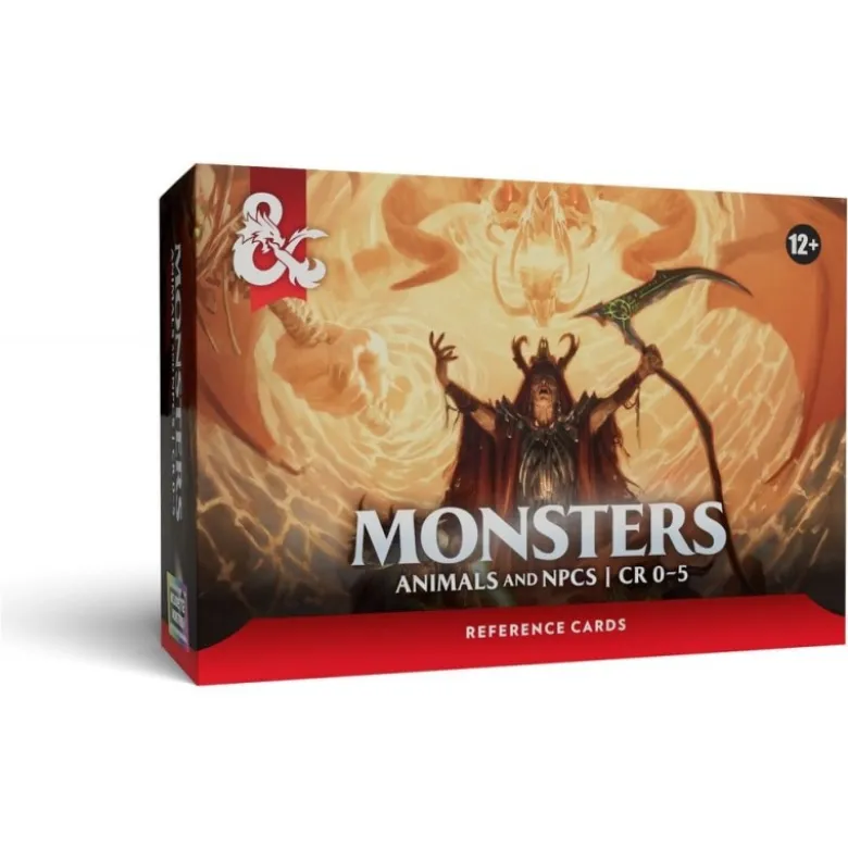 D&D: Tarjetas de Referencia: Monstruos (Animales y PNJs) (Inglés) -- Pre-pedido --