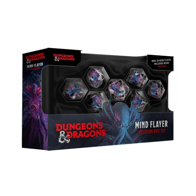 Dungeons & Dragons Monsters Resin Inclusion Pack de Dados Mind Flayer (7) -- Pre-pedido --