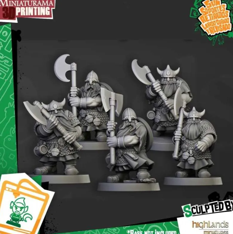 Dwarf Warrior Two Handed Unit (5)