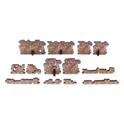 Fantasy Old World Fantasy Old Walls (10 pieces) Prepintado [28mm] -- Pre-pedido --